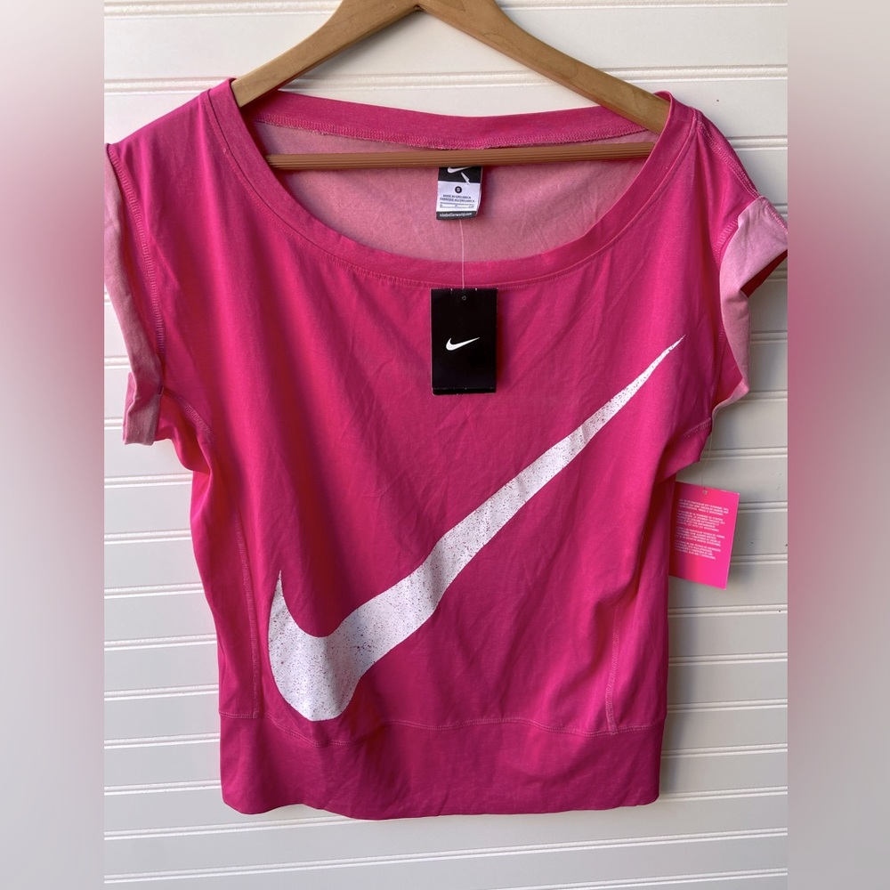 Nike Pink Neon Wash Cuffed Tee NWT!